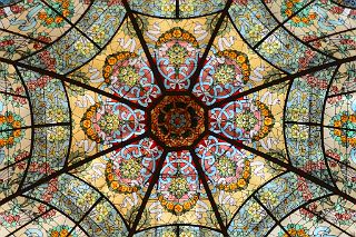 14 Stained Glass Ceiling High Above The Main Foyer Close Up Teatro Colon Buenos Aires.jpg